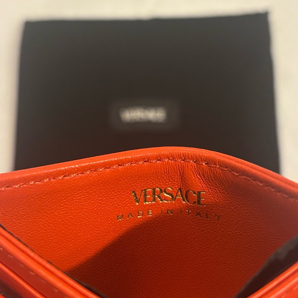 Versace Card Holder NWT authentic coral - Picture 4 of 10